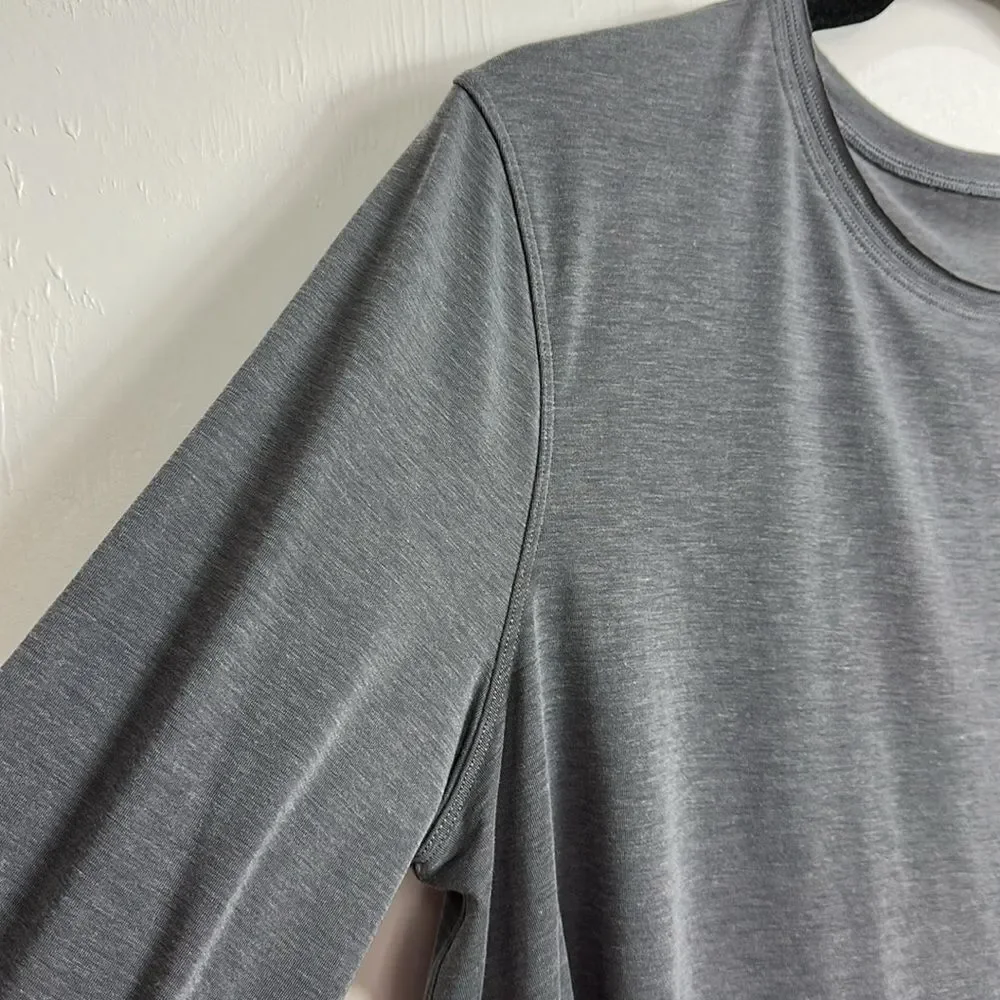 Lululemon Sweetest Day Long Sleeve Tencel Top In Heathered Titanium Size 4
